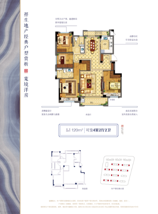 E1户型 建筑面积：120㎡