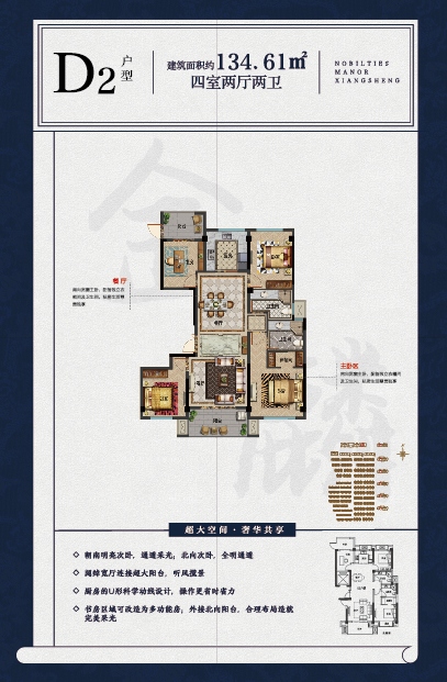 F户型 建筑面积：143㎡