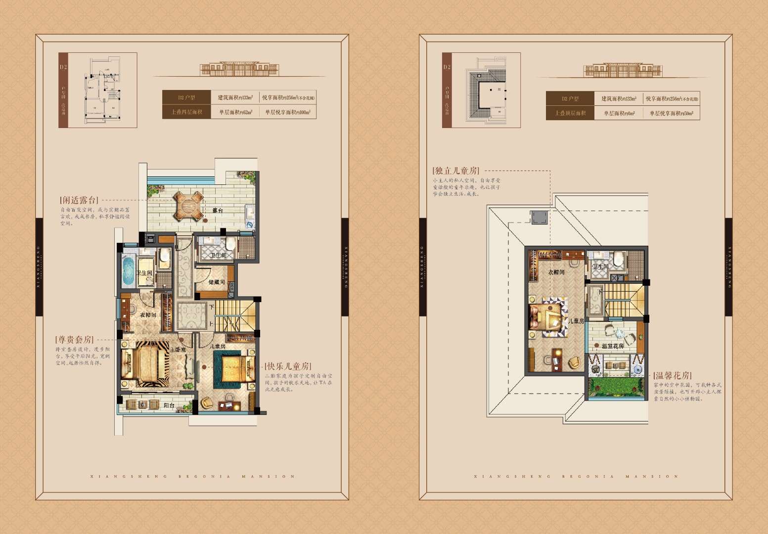 上叠户型图（2） 建筑面积：